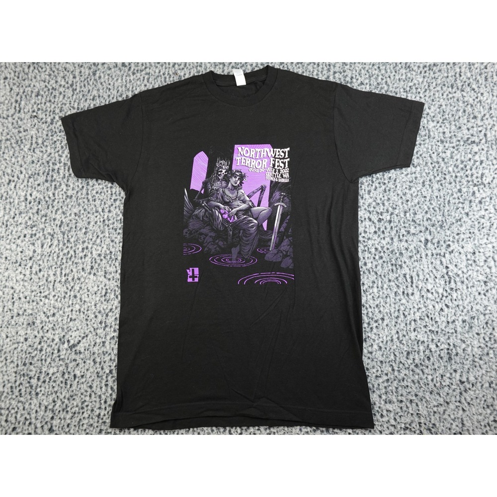 Tultex‎ Northwest Terror Fest T-Shirt Mens Medium Black 2022 Band Tee